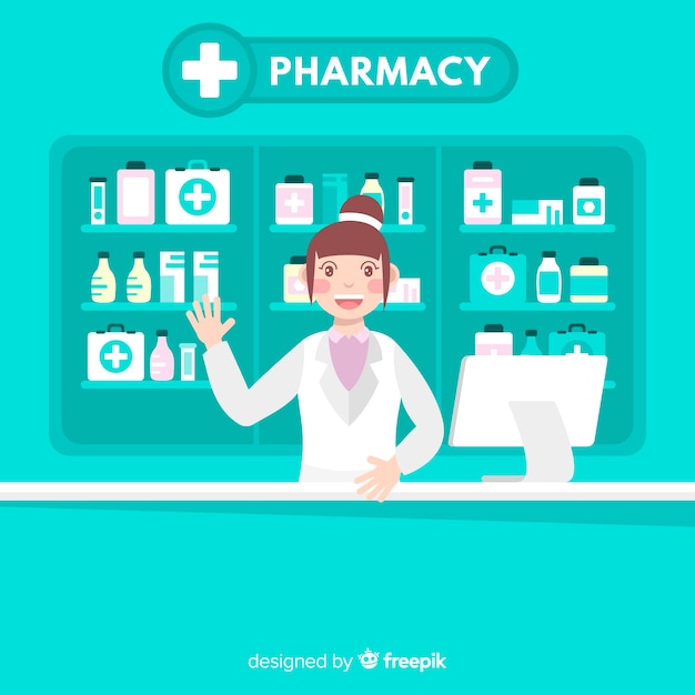 Vecteur gratuit pharmacien