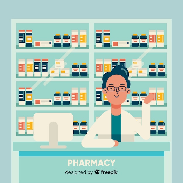 Vecteur gratuit pharmacien