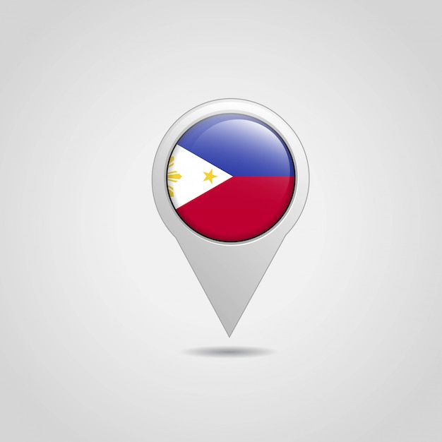 Phillipines drapeau carte navigation design vecteur