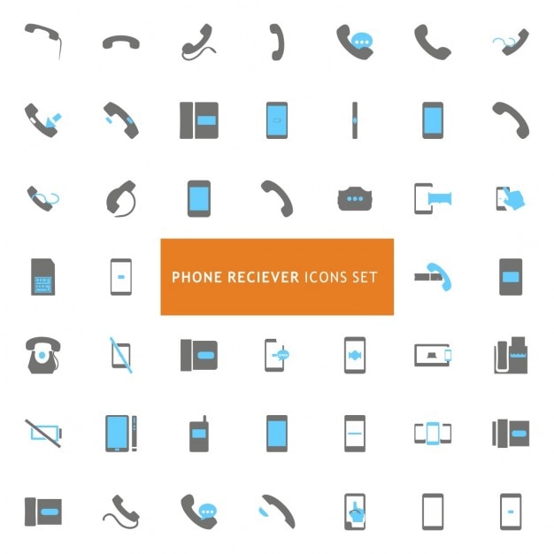 Vecteur gratuit phone icon set