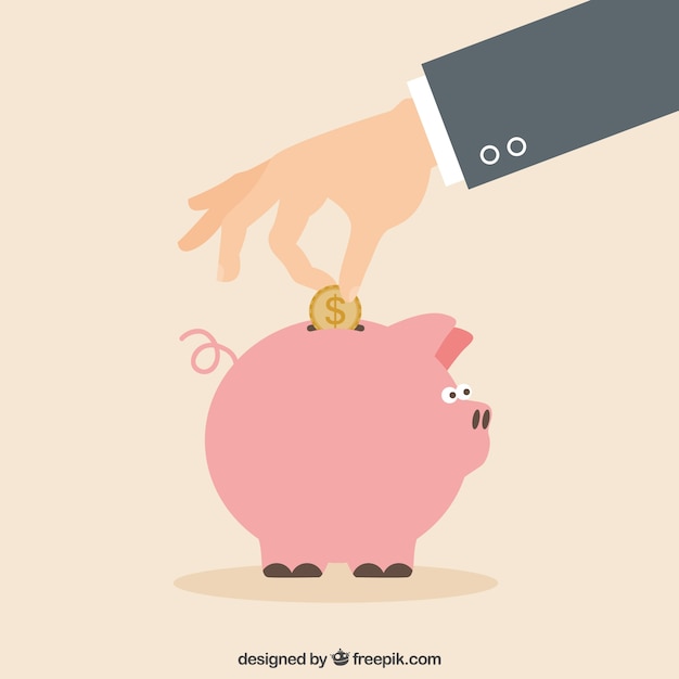 Vecteur gratuit piggybank illustration