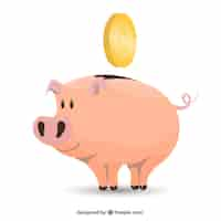 Vecteur gratuit piggybank illustration