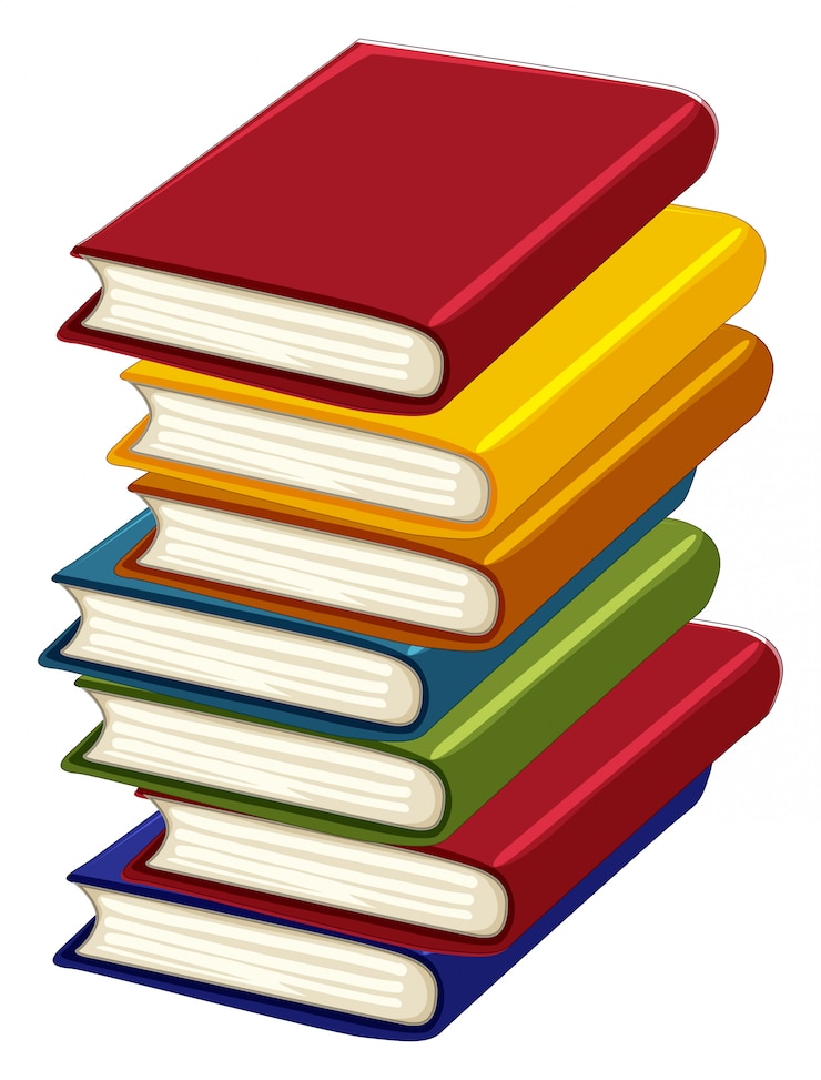Vecteur gratuit pile de nombreux livres