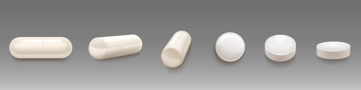 Vecteur gratuit pilules et capsules médicales blanches