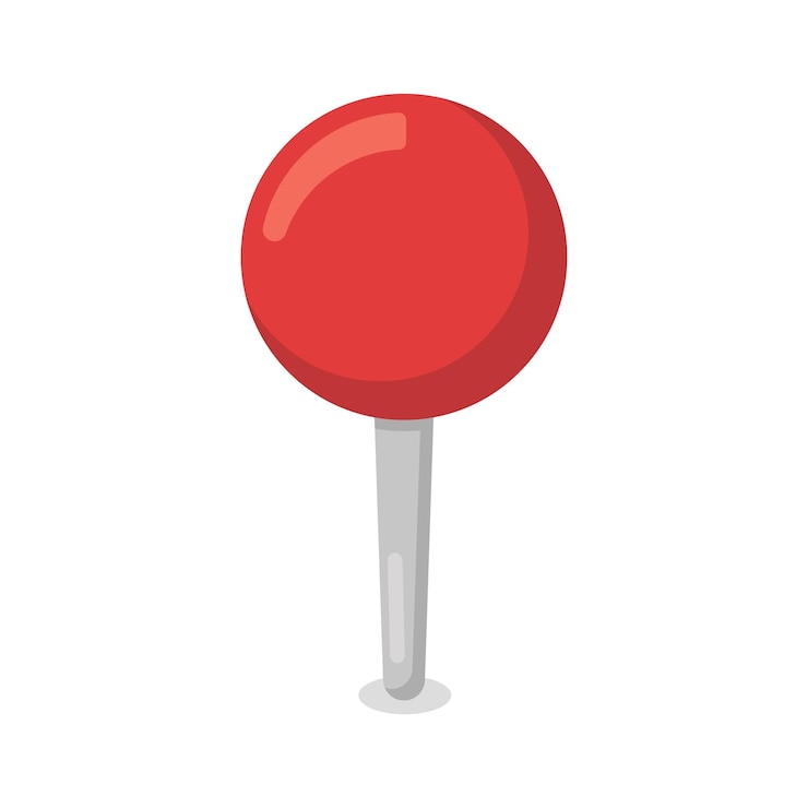 Vecteur gratuit pin de localisation rouge circulaire