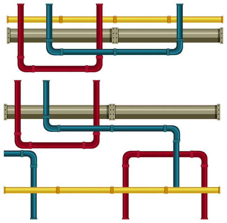 Vecteur gratuit pipe souterraine sur fond blanc