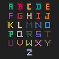 Vecteur gratuit pixel alphabet