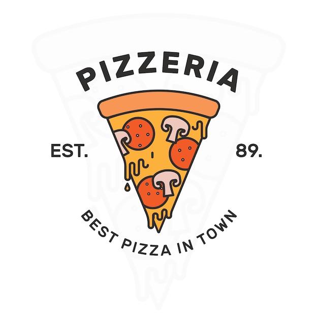 Vecteur gratuit pizza modèle de conception de logo