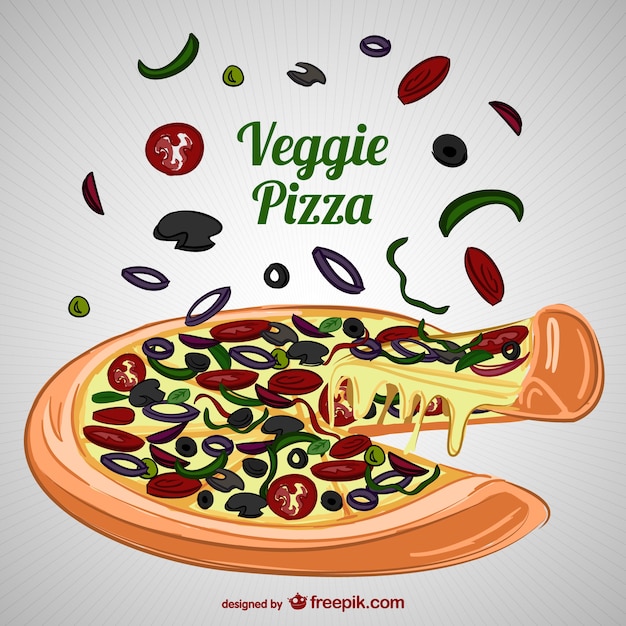 Pizza Vecteur De Légumes