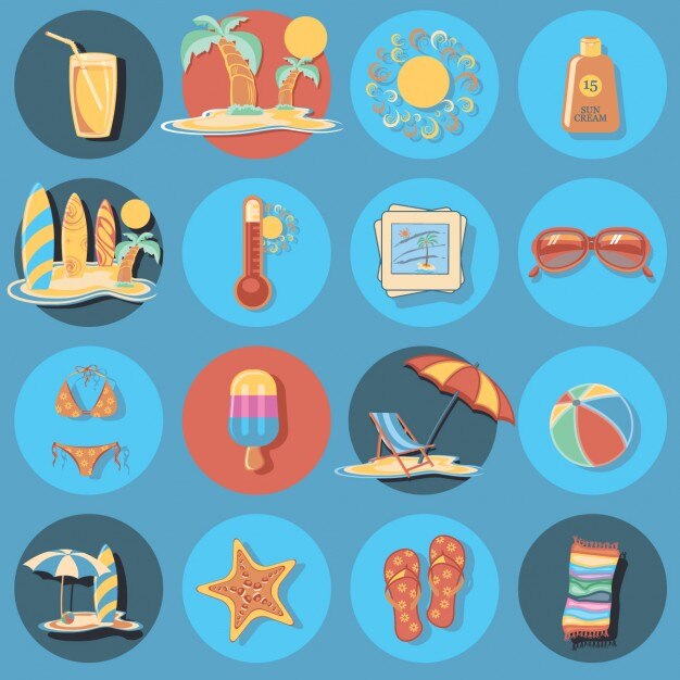 Plage Icon Set