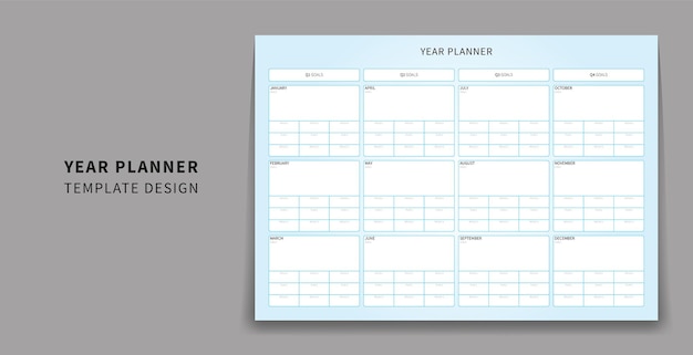 Planificateur annuel planificateur mensuel planificateur hebdomadaire planificateur quotidien desig