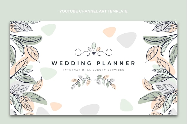 Planificateur de mariage dessiné à la main art de la chaîne youtube