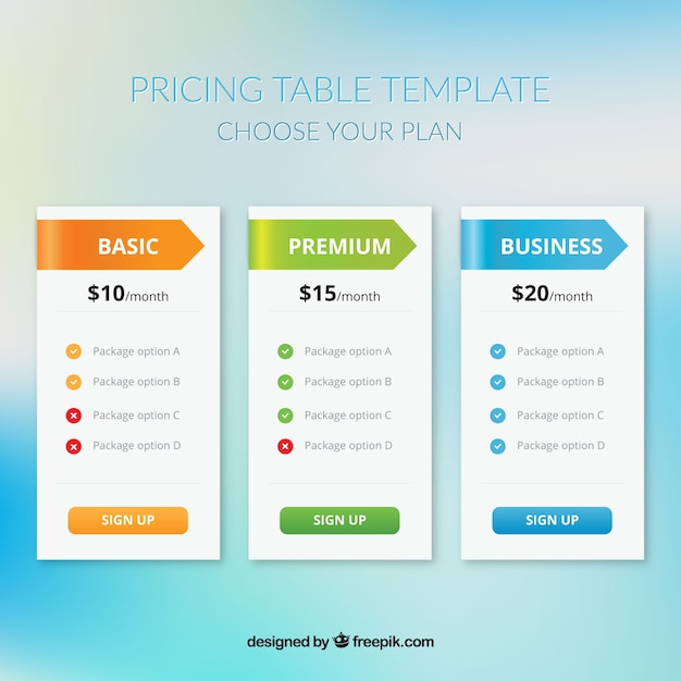 Plans De Tarification Web