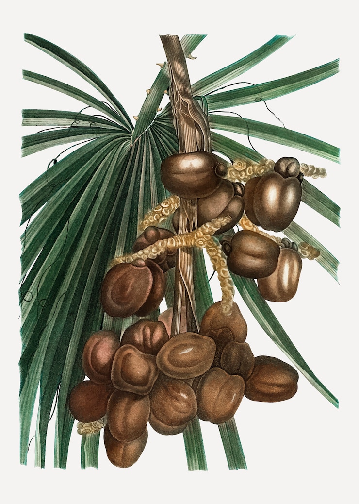 Vecteur gratuit plant de palmier dattier