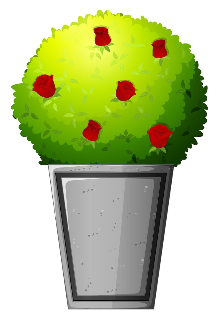 Vecteur gratuit une plante aux fleurs rouges