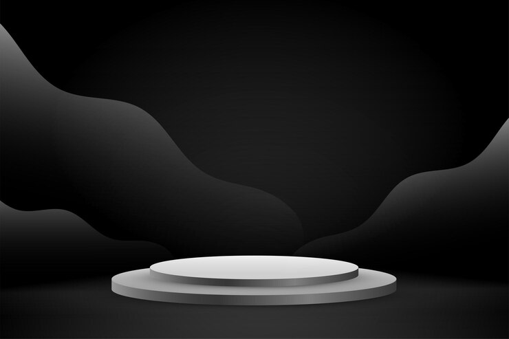 Vecteur gratuit plate-forme de podium ronde vide de style 3d pour l'affichage d'objets