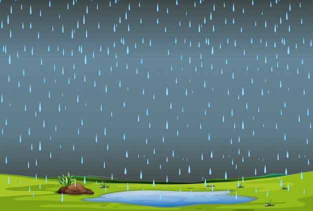 Chute D Eau Tombe De Texture Pluie Vecteur Premium