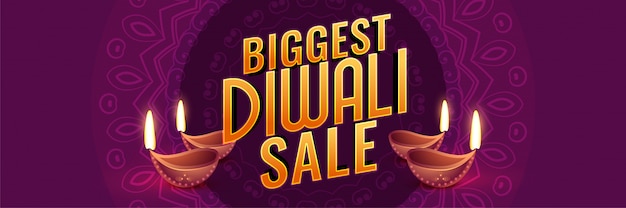 La Plus Grande Bannière De Conception De Vente De Diwali