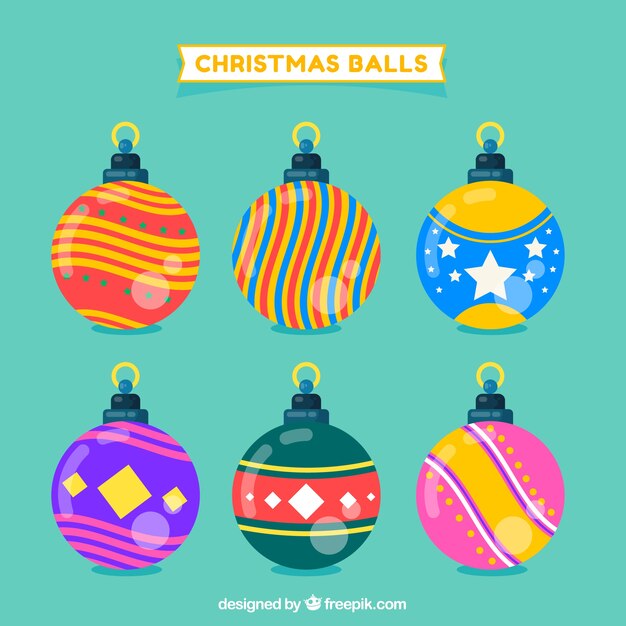 Plusieurs boules de Noël