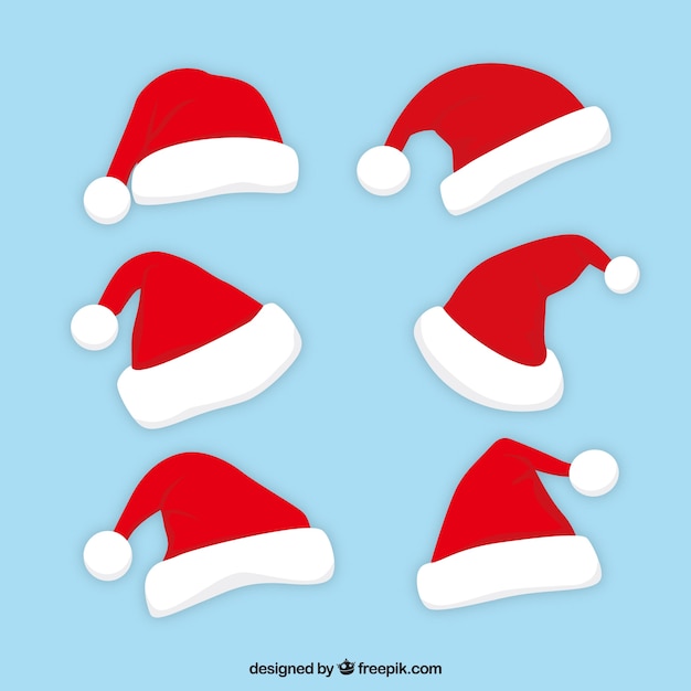 Plusieurs chapeaux de père noël