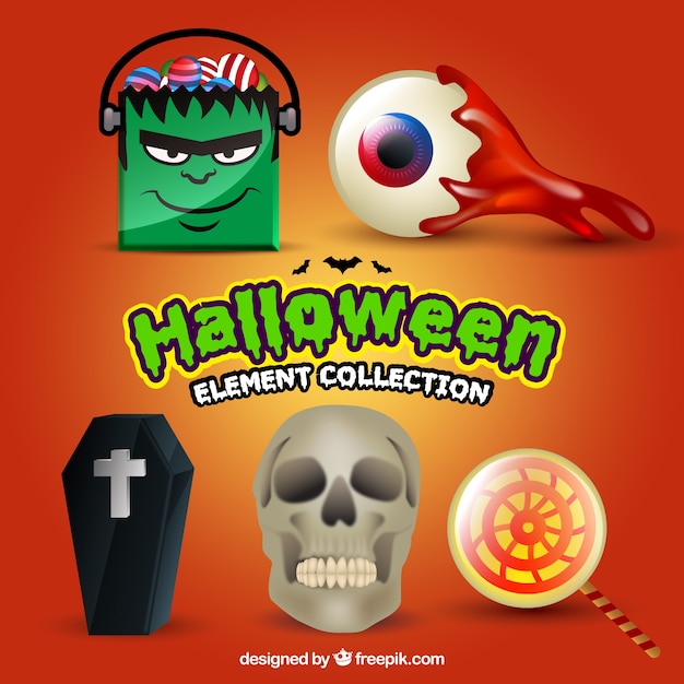 Plusieurs Objets De Halloween