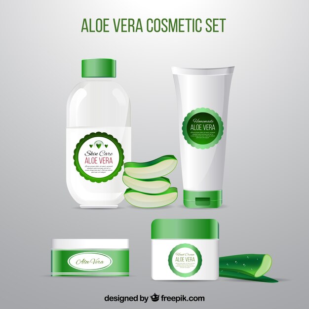 Plusieurs produits cosmétiques d&#39;aloe vera