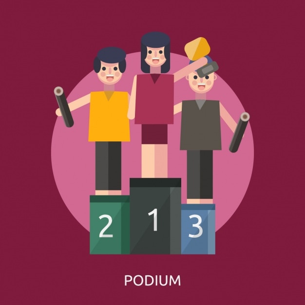 Vecteur gratuit podium, sports