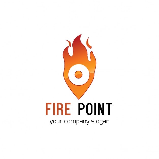 Vecteur gratuit point d&#39;incendie logo
