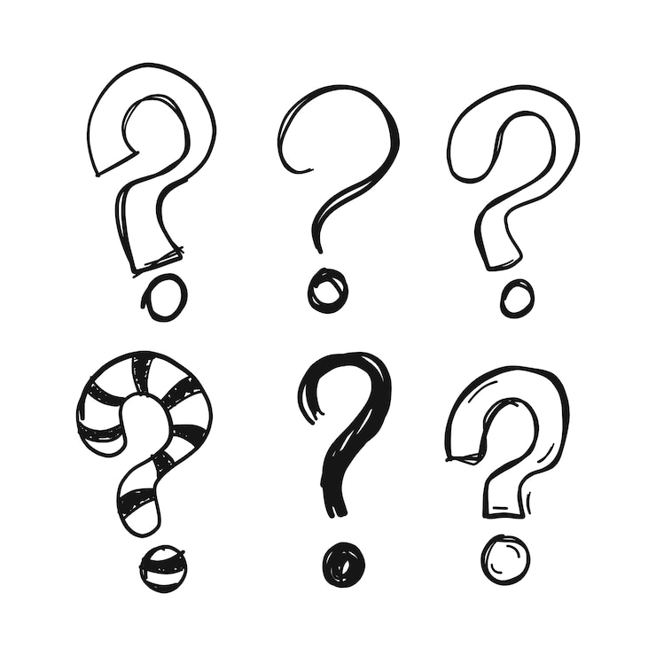 Vecteur gratuit point d&#39;interrogation du doodle