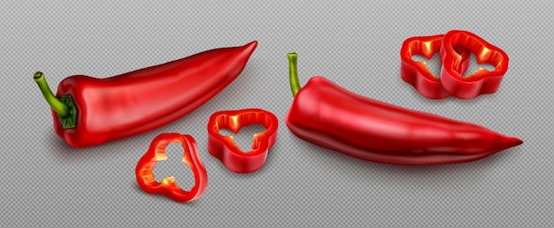 Poivre rouge, piment chaud et épicé, paprika de Cayenne