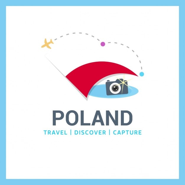 Vecteur gratuit pologne voyage symbole