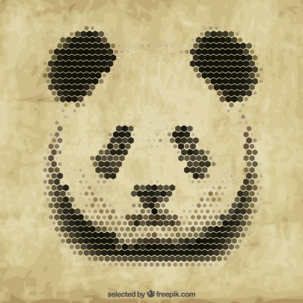 Vecteur gratuit polygonale panda