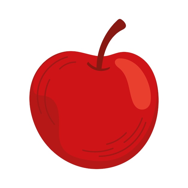 Vecteur gratuit pomme fraîche en bonne santé