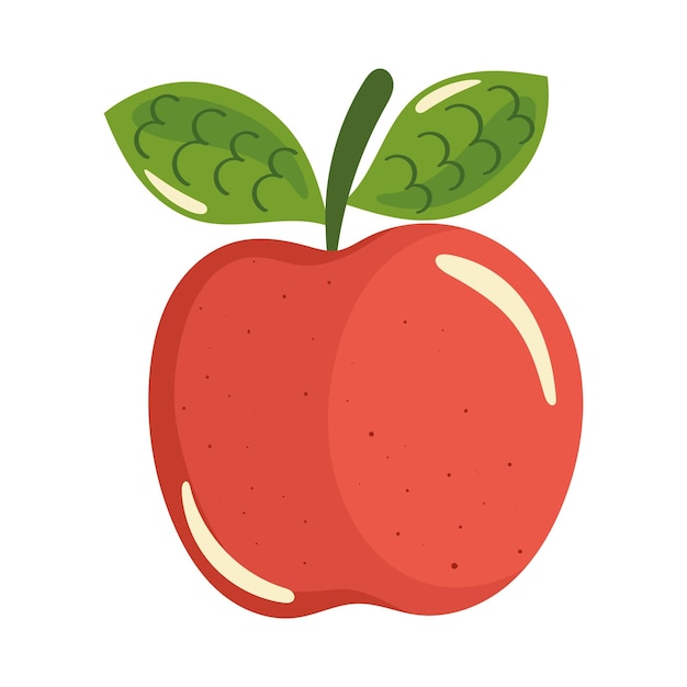Vecteur gratuit pomme fruit frais en bonne santé