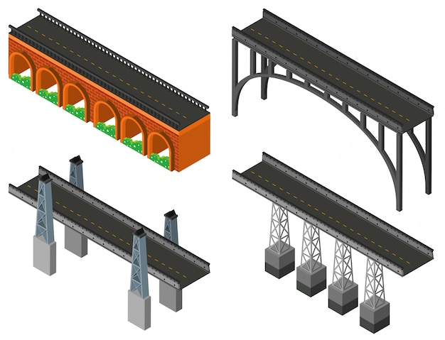 Vecteur gratuit ponts dans différents modèles