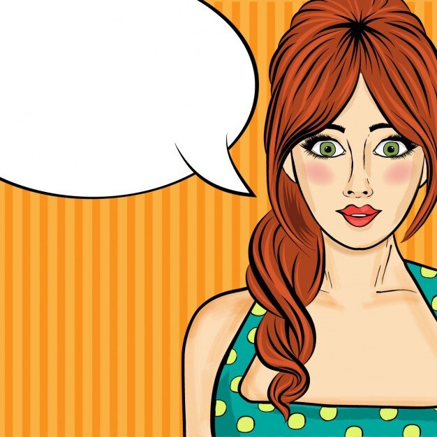 Vecteur gratuit pop art woman comic avec la parole bulle