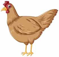Vecteur gratuit un poulet en style cartoon