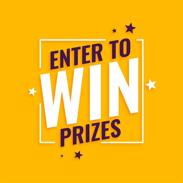 Vecteur gratuit pour gagner un concours ouvert, entrez un vecteur de conception de modèle jaune