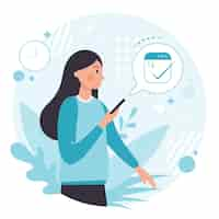 Vecteur gratuit prise de rendez-vous sur la conception mobile