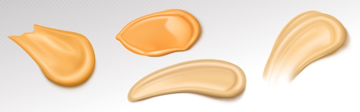 Vecteur gratuit produit de fondation crémeux beige et brun