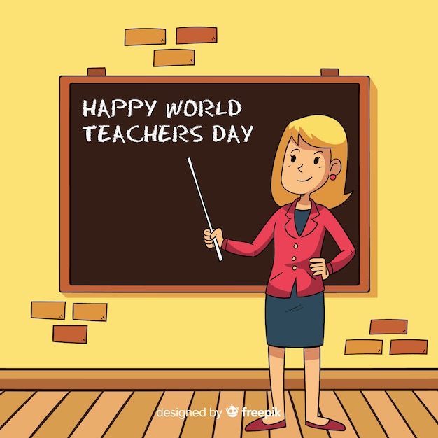 Professeur De Composition De La Journée Mondiale Des Enseignants