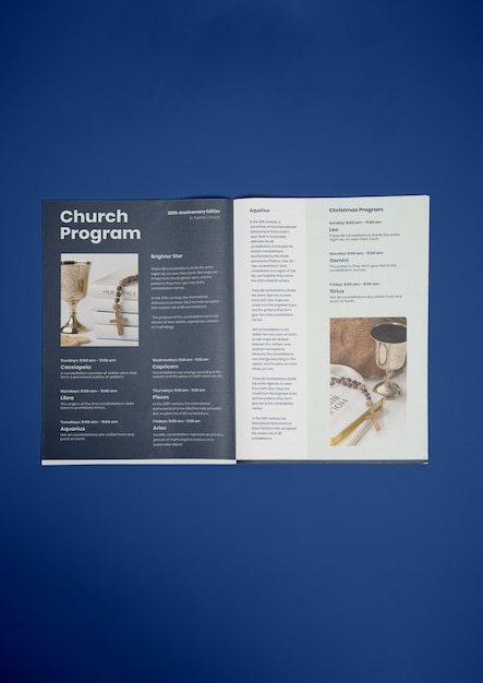 Professionnel st. brochure du programme d'anniversaire de l'église Patrick