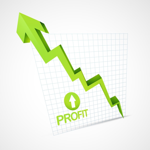 Profit arrow going up illustration vectorielle
