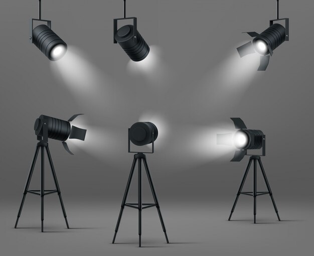 projecteurs lumineux pour studio ou scène
