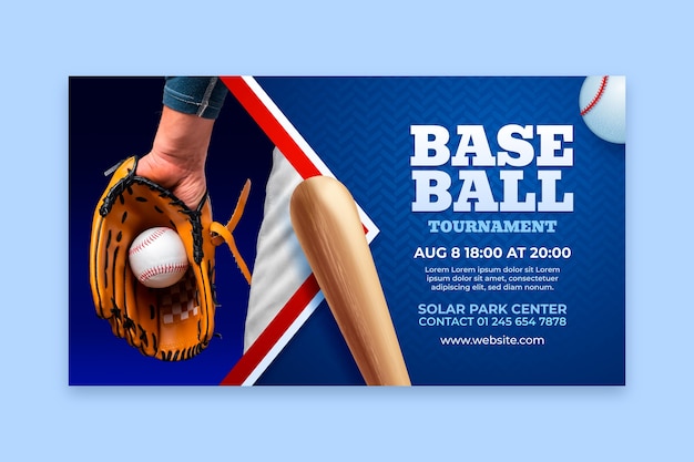 Projet De Modèle De Bannière De Baseball