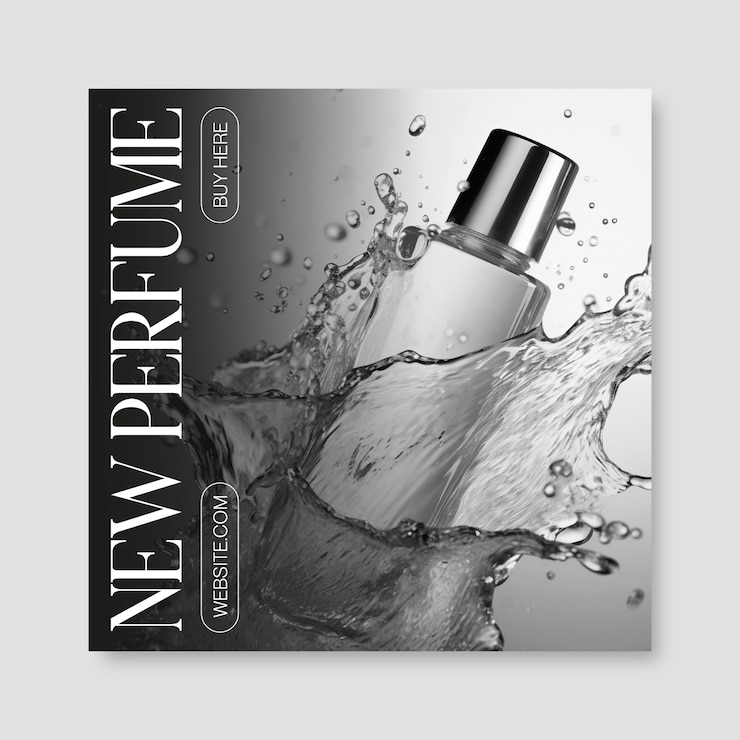 Vecteur gratuit projet de modèle de bannière de parfum