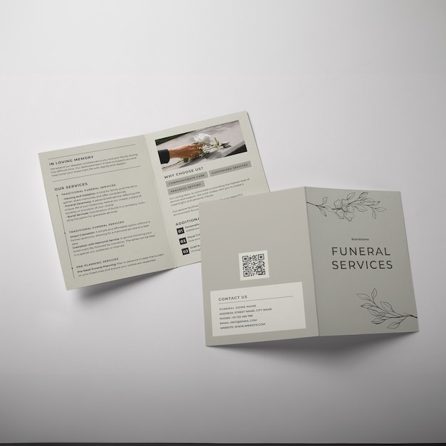 Projet de modèle de brochure funéraire