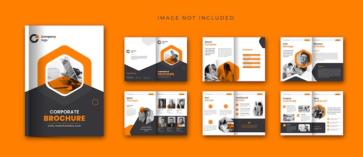 Vecteur gratuit projet de modèle de brochure de profil d'entreprise