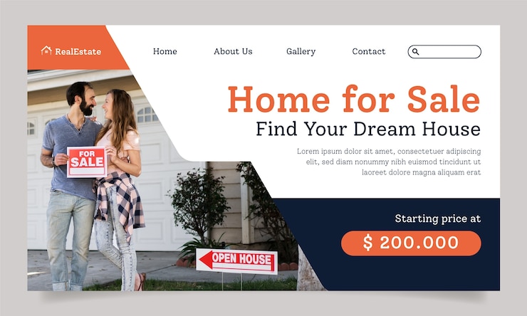 Vecteur gratuit projet de modèle immobilier dessiné à la main