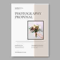 Vecteur gratuit projet de modèle de proposition de photographie